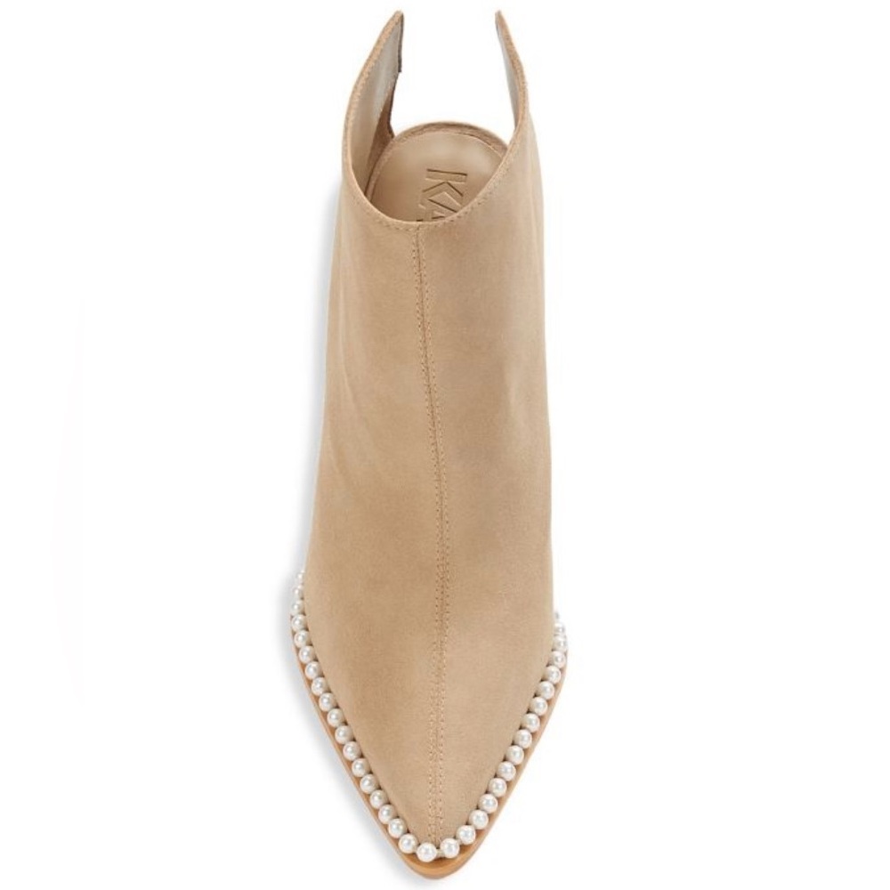 NWOT Karl Lagerfeld Studded Suede Stiletto Booties - Picture 5 of 6